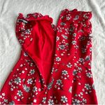 Karl Lagerfeld  Red Floral Ruffle Sleeveless Mini Dress 6 Photo 4