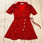 Quanta du Soleil Chili Wrap Dress New Without Tags Red Photo 2