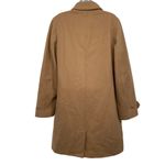 J.Crew Vintage Italian Wool Overcoat Jacket Button Front Coat Tan Large Photo 3