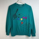 Vintage Sz L Sweatshirt Music Cliff Notes Fleece Crew Neck Long Sleeve Pullover Size L Photo 1