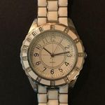 White and silver bedazzled womens watch Photo 0