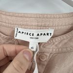 Apiece Apart Mini Dress Pink Blush Maurino Drop Waist 3/4 Sleeves Button Size XS Photo 9