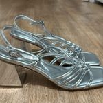 Marc Fisher | Silver Strappy Block Heels Photo 4
