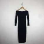 SER.O.YA Irene Black Off Shoulder Cut Out Bodycon Midi Dress Small Emo Goth Photo 3