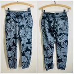 NSF Sayde Sweatpants Tropical Floral Print Black/Grey Women’s Petite P (XS) Black Photo 1