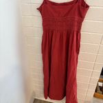ZARA  straps red midi maxi dress with pockets Photo 6