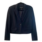 2 PC Adrienne Landau Onyx Women's Crop Blazer AND Onyx Pencil Slacks NWT Blue Photo 1