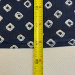 MICHAEL Michael Kors Navy White Diamond Print V Neck Tunic Top Womens Size S Blue Photo 9