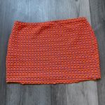 Urban Outfitters  Micro Mini Skirt Neon Orange Purple XS Stretchy Photo 4