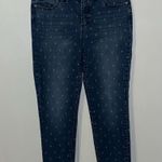 Talbots | Flawless Slim Ankle Anchor Print Jeans Stretch Cotton Denim Women’s 8 Photo 3