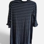 Sundry  by Anthropology Black and White Striped T shirt dress sz Medium Photo 3