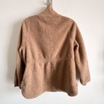 Bailey 44 Teddy Sherpa 1/2 Zip Pullover Camel Tan Toggle Waist Sz S Brown Photo 5