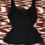 GRACE IN LA Gothic Fairy Grunge Whimsygoth Black Flower Floral Embroidered Sleeveless tank top blouse shirt-M Measurement in pics Photo 0