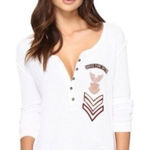 Free People  Bridget White Thermal Shirt Waffle
Knit Photo 1