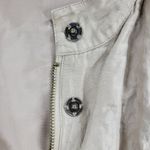 Chicos Women's Jacket 1 Beige Silk Metallic Snap Button Zip Lightweight Blazer Brown Size 10 Photo 5