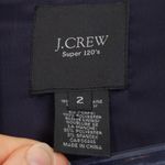 J.Crew Womens Super 120s Striped Wool Blazer Size 2 Black Academia Preppy Office Photo 3