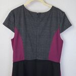 Sangria ColorBlock Tweed Old School Money Short Sleeve Sheath Dress 12 Photo 5