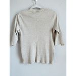 Ralph Lauren Lauren Ralph‎ Lauren LRL Womens Beige 3/4 Sleeve Button Shirt Top Size Medium Photo 8