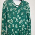 Modcloth Retro Fit Stretchy Camera All Over Print Dress Fit Flare EUC Sz S Photo 1