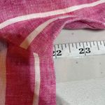 Rafaella Linen Striped lace Tie Top Pink White Large nautical July 4 coastal EUC Photo 8