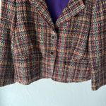 DKNY Donna Karan New York Tweed Blazer Jacket Size 14 Multicolor Career Wear Photo 3