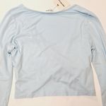 superdown  Matilda Wrap Crop Top in Baby Blue Large Photo 7