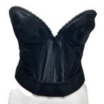 Victoria's Secret VTG Black Bustier Corset Top Size 36B Lace Trim Strapless Boned Photo 0
