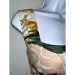 O.P.T Women's Tropical Palm Leaf Print Square Neck Sleeveless Crop Top Tan Photo 2