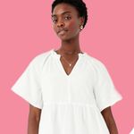 NWT White Gauze Dress Size M Photo 2