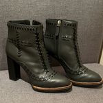 Tod's Tod’s | Whipstitch Leather Ankle Boots 36 Gray Black Stitch Photo 1