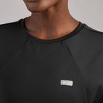 FIGS  Rosa FORMx Slim Crewneck Scrub Top in Black, Size Large Photo 2