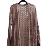 Moral Fiber  Maxi Cardigan Crochet Open Knit Boho Festival Cottage Size Small Photo 1