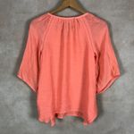 Style & Co . Coral Embroidered Asymmetrical Gauze Top NWT XS Photo 6