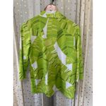 Hula Bay Hawaiian Tropical Lime Green Banana Leaves Stretch Open Cardigan M Size M Photo 3