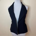 Hutch  | Anthropologie navy blue tuxedo vest top blouse NEW XXS Photo 2
