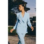 ZARA  2 Piece Set Double Breasted Shoulder Pad Blazer and Slim High Waist Pants Photo 6