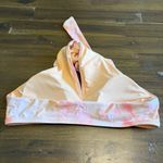 Aerie  Tie Dye Pink Tan Halter Bikini Top Swimsuit Swim Cute Small Photo 1