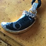 White Buffalo Turquoise Sterling Silver Leather Necklace Black Photo 2