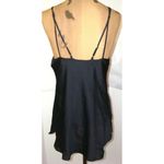 NWT New Designer Natori S Silky Black Embroidered Pajamas PJ's Womens Satin Tank Photo 2