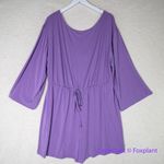 Eloquii New!  long bell sleeve purple romper, size‎ 18/20 Photo 6