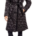 Ellen Tracy  
Hooded Puffer Jacket With Faux Fur Trim - Black Size XL Photo 0