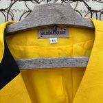 Vintage 90s Sheridan Square Yellow Black Rough Woven Women's Blazer Size 14 Photo 2