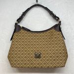 Dooney & Bourke Dooney‎ & Bourke Signature Canvas Hobo Bag Brown Leather Trim Handbag Photo 0