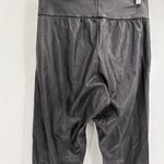 Commando  Black Faux Leather Jogger Pants Relaxed Fit Stretch Taper Leg small Photo 8