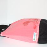 Doggy Beach Bag Black Canvas with Coral Running Dog motif NEW Photo 2