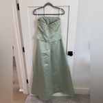 Pinky & Me size 10 light sage green strapless formal dress, prom, EUC, beaded Photo 5