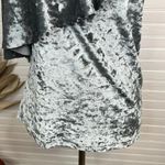 Tart Women's One Shoulder Blue Gray Velvet Blouse Size S Ruffle Top NWOT Photo 4