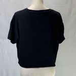PINK - Victoria's Secret PINK Victoria’s Secret Black Cropped “No More Drama” Tee Size Medium Photo 0