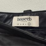 House Of CB  Black Leather Pants Size Large Tall High Rise NWOT Photo 2