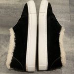 Tory Burch Miller Black Suede Shearling Reva Slip Photo 7
